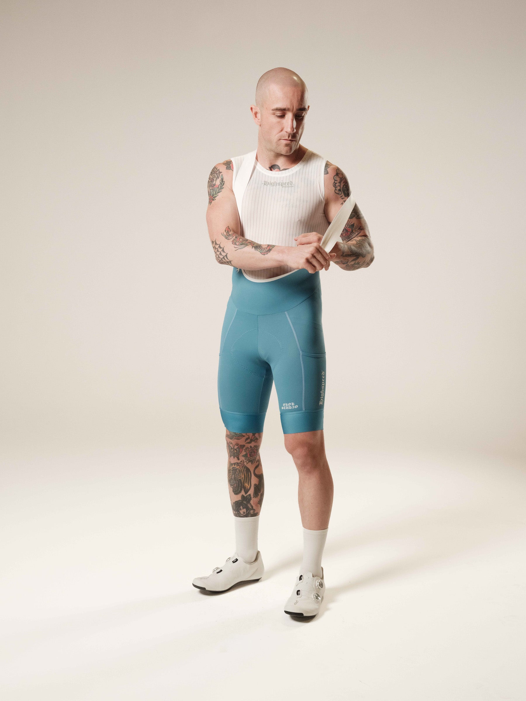OKOK Studio Men's cargo bib shorts