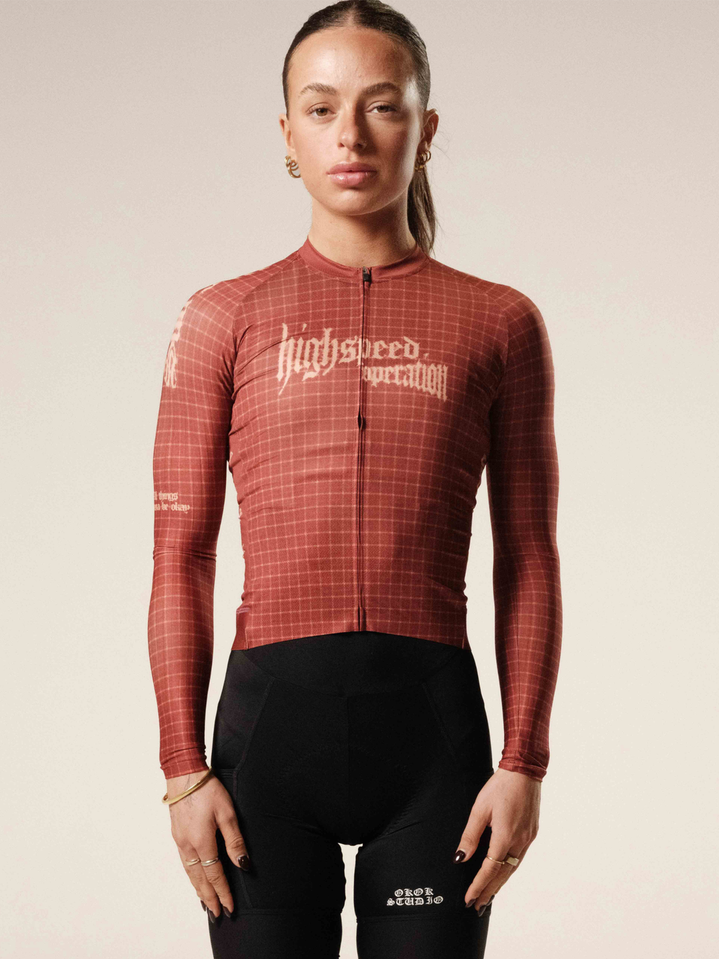 OKOK Studio Women's Chequered LS Jersey